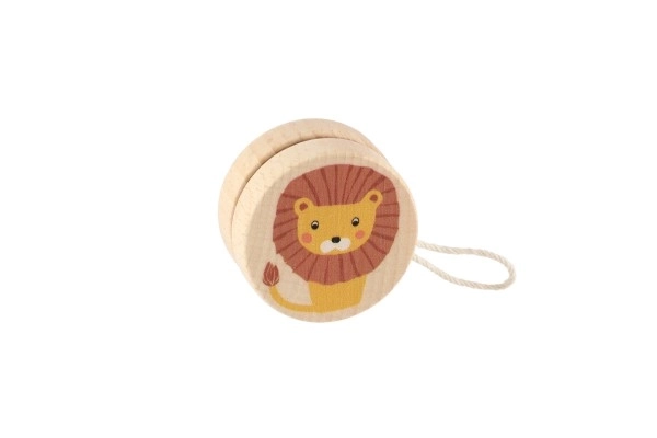 Houten jojo met dieren 5,5 cm