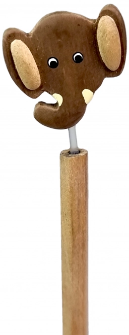 Houten potlood met olifantenkop