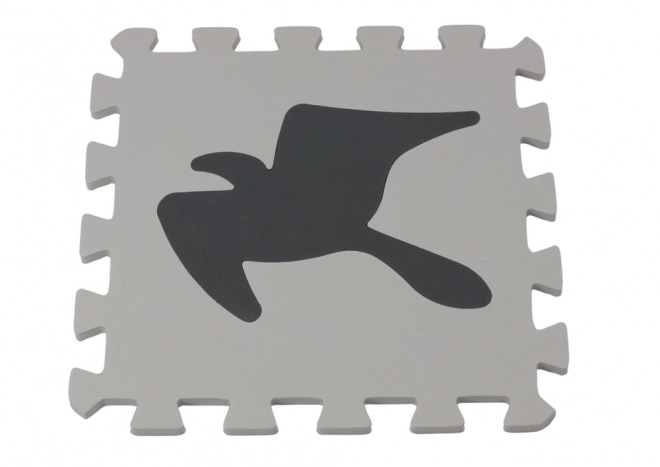 Zacht puzzel Contrasterende mat Educatief schuim EVA grijs 28 stuks.