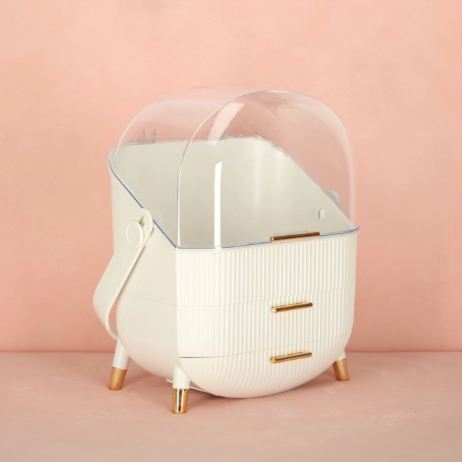 witte cosmetica-organizer met lades