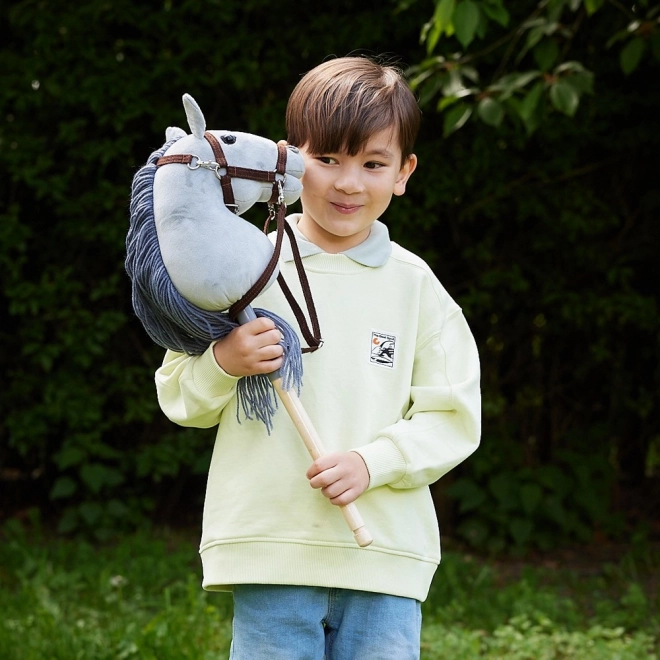 HOPPIHORSE stokpaard hobby horse formaat A4 grijs