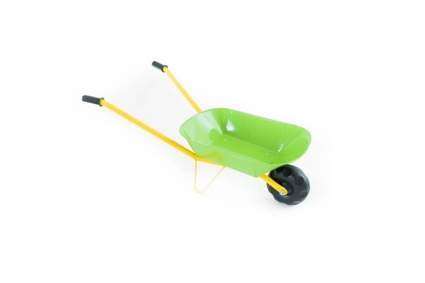 Groene metalen kruiwagen 75x30x40cm in zak