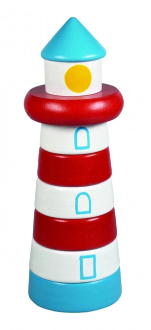 Houten stapelpiramide vuurtoren DETOA