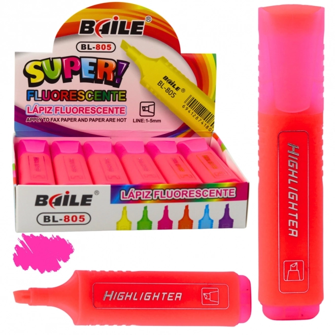 Neon roze markeerstift intens roze