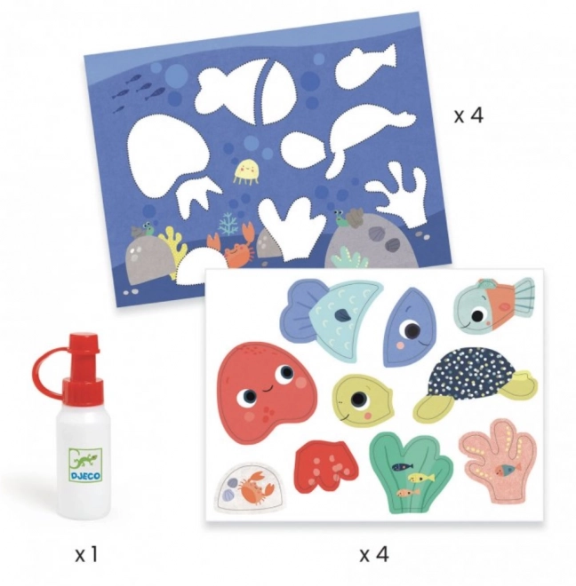 DJECO Eerste collage voor de kleintjes Dieren