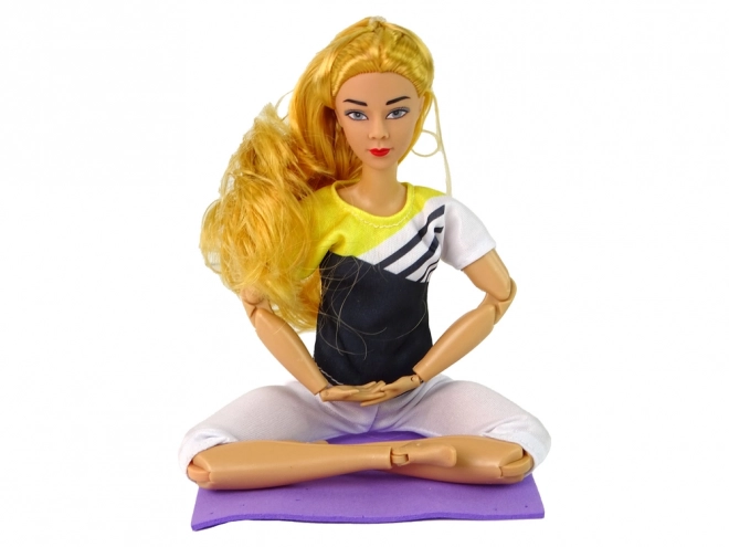 Kinderyoga-pop Lange blonde haren