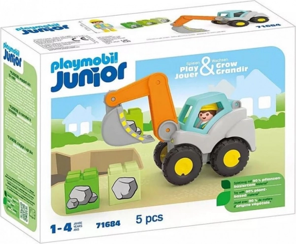 Playmobil Junior bouwset met figuurtje – graafmachine