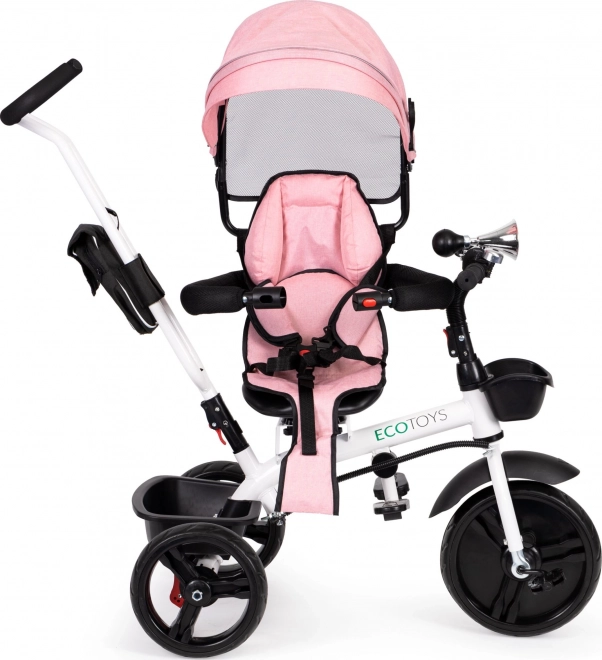 ECOTOYS Driewieler, Sportieve kinderwagen - roze