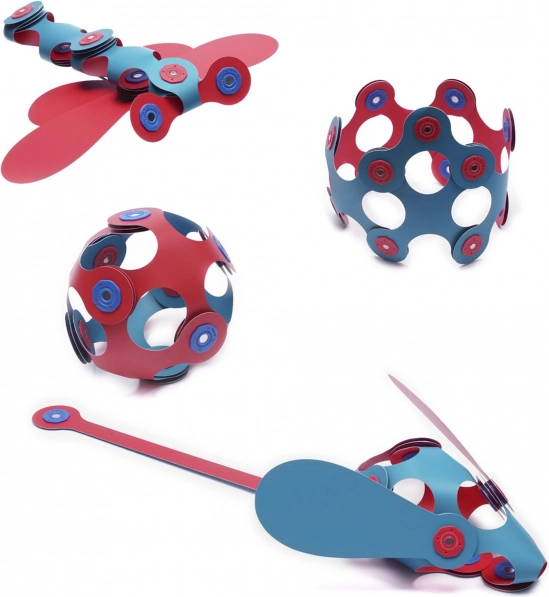 Magnetische blokken Clixo Itsy, roze en turkoois