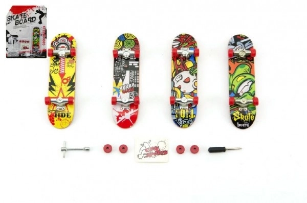 Vinger skateboard met accessoires - 10 cm