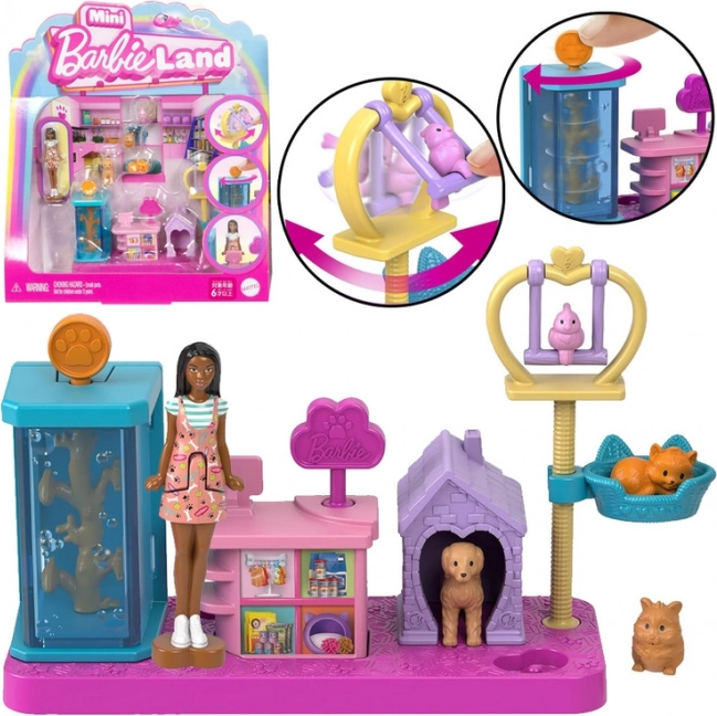 Mini speelset BARBIE Land – dierenarts en dieren