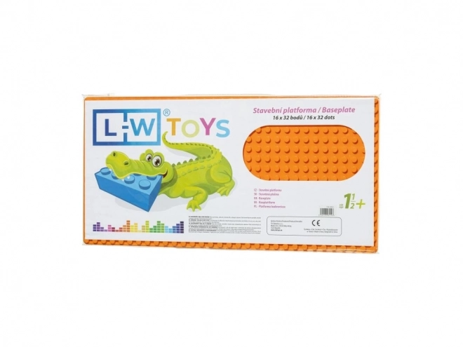 Oranje bouwplaat JUNIOR 16x32 knoppen