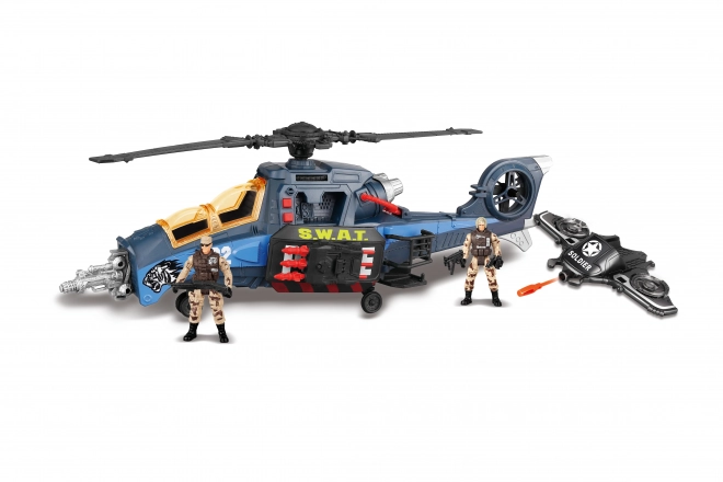 Helikopter met figuren en effecten 60 cm
