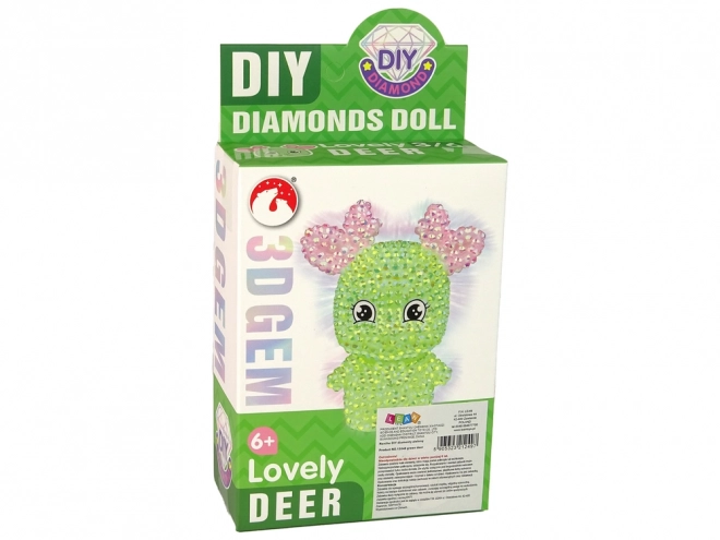DIY Diamant Rendier DIY Kristallen 3D Sleutelhanger Set