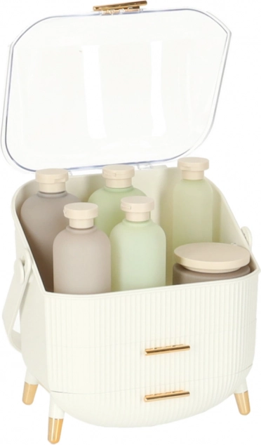 witte cosmetica-organizer met lades