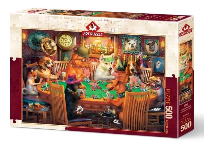 ART PUZZLE Puzzel Hondenkaartspelers 500 stukjes