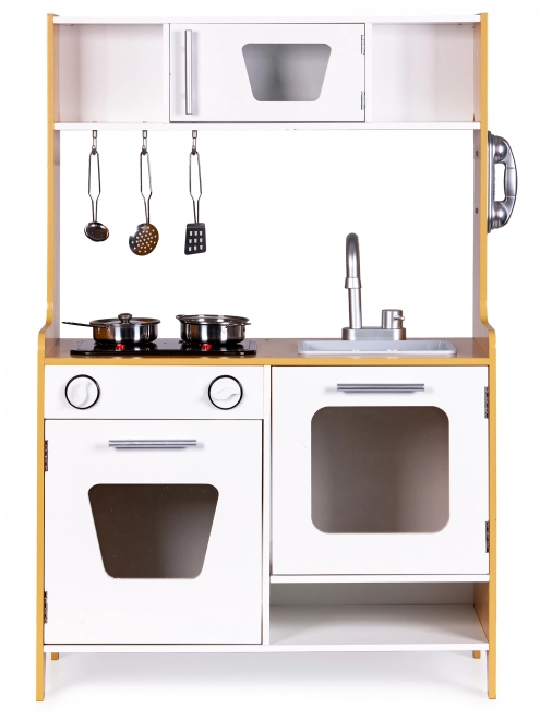 Houten kinderkookset met multimedia branders ECOTOYS
