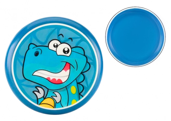 Kinderfrisbee met dinosaurussen 20 cm blauw