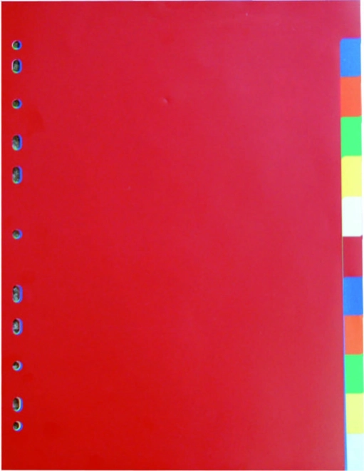 Documentverdeelder A4 2x6 kleuren