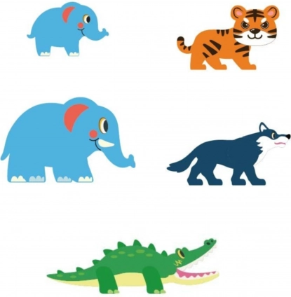 Levende junglewereld met diertjes