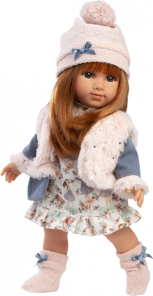 Realistische pop met zacht stoffen lichaam 35 cm Llorens NICOLE