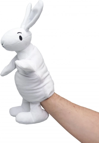 Bob en Bobek pluchen handpop Konijn Bobek 35 cm