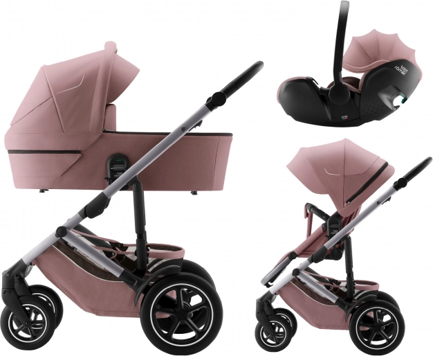 Kinderwagen Smile 5Z met wieg en autostoeltje Baby-Safe Pro Style, Dusty Rose