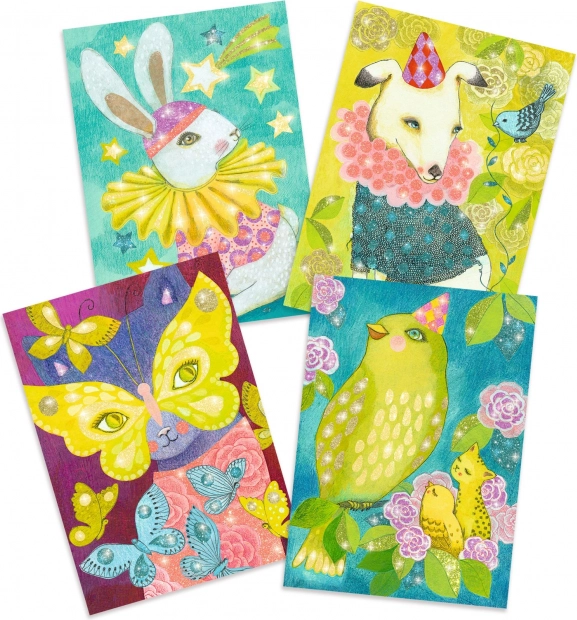 Glitterend Zandstralen Dieren Carnaval