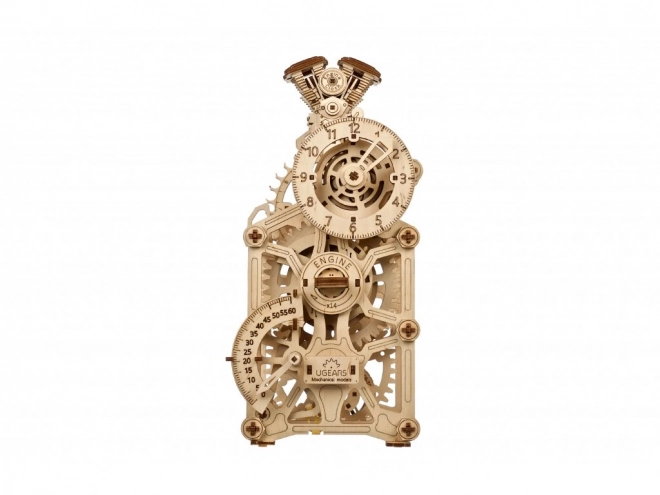 Ugears 3D houten mechanische puzzel Motorklok