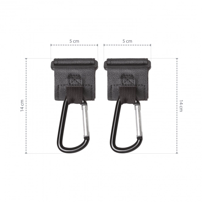 Multifunctionele band met haak 2 stuks, Zwart