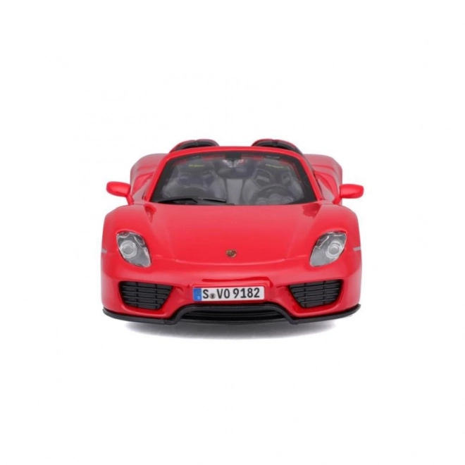 Metalen speelgoedauto Porsche 918 Spyder rood