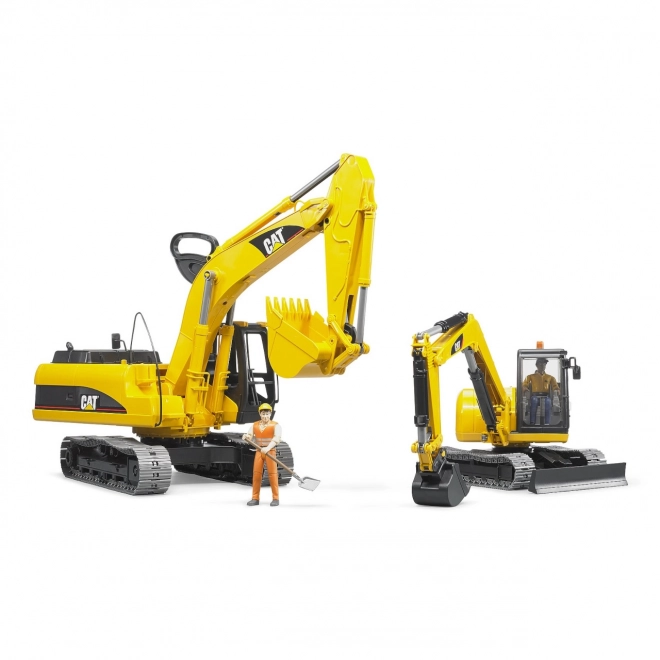 Bruder CAT Minigraafmachine met figuur
