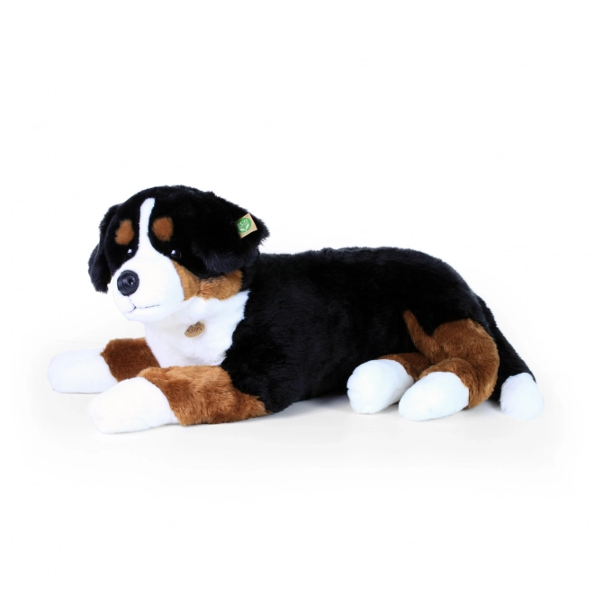 Grote pluchen hond Berner Sennen liggend 89 cm ECO-VRIENDELIJK