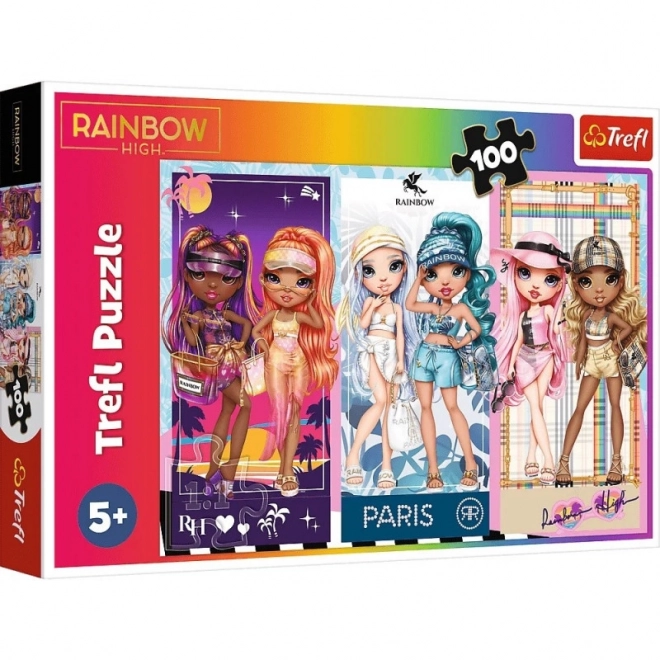Puzzel 100 stukjes Regenboogpoppen Rainbow High