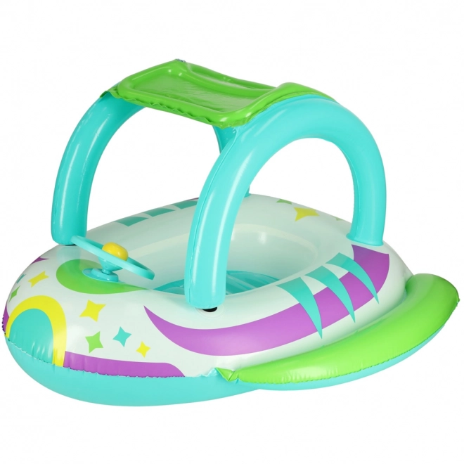 Opblaasbare kinderboot met stuur en zonnescherm Bestway