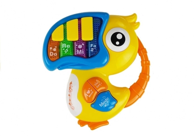Kinder muziek piano Vogeltje geel