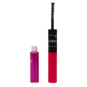 Lukky 2-in-1 mascara en glitter voor wimpers, rood