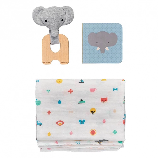 Petit Collage Cadeauset voor baby olifant