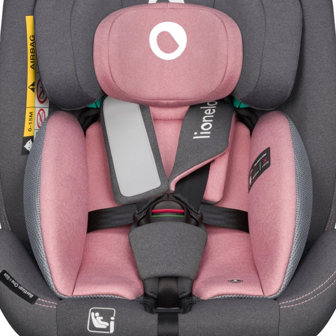 Draaibare autostoel voor kinderen Lionelo Bastiaan i-Size Pink Rose