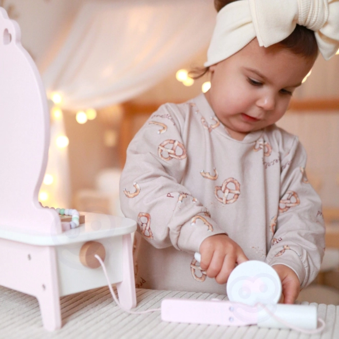 Houten kaptafel voor kinderen met spiegel en accessoires van Classic World