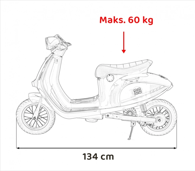 Roze kinder scooter Retro 23