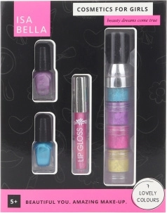 Kinder make-upset – oogschaduw, lipgloss en 2 nagellakken