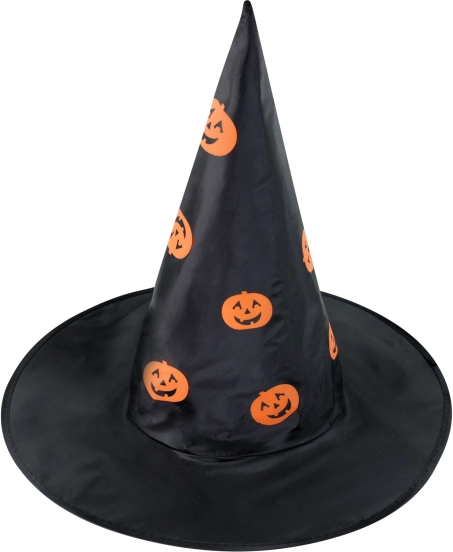 Kinderheksenhoed met pompoenen voor Halloween