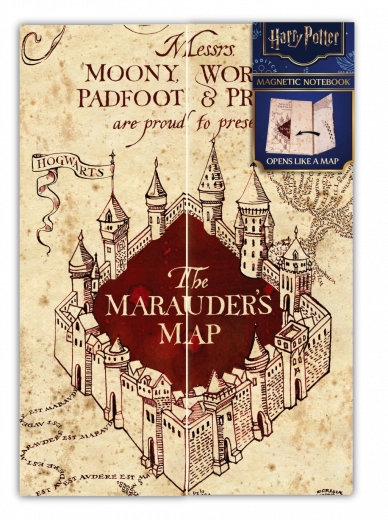 Harry Potter gelinieerd notitieblok Dwaalwegwijzer A5 Magical Locations