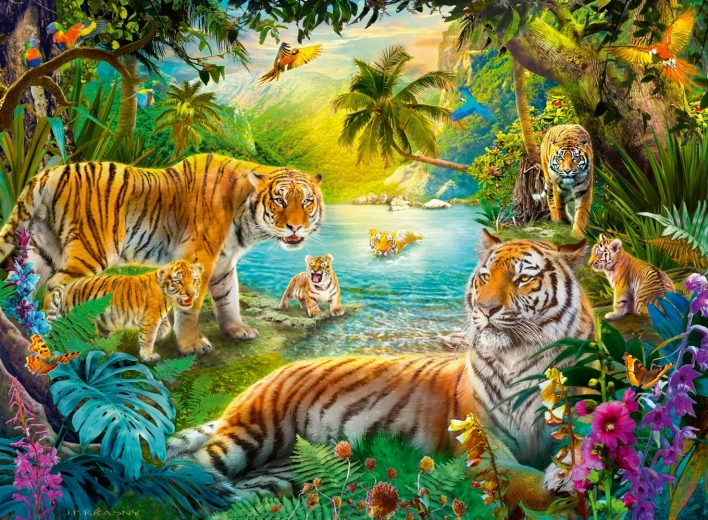 Ravensburger puzzel Tijgeroase 500 stukjes