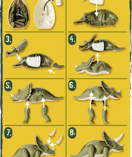 Lichtgevende dinosaurusfiguur in ei