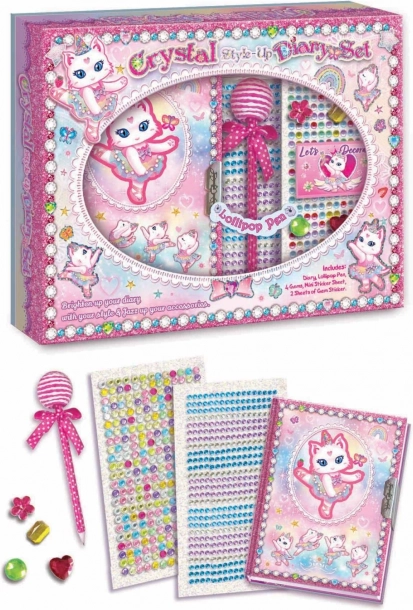 Geheim dagboek voor kinderen Katje met stickers