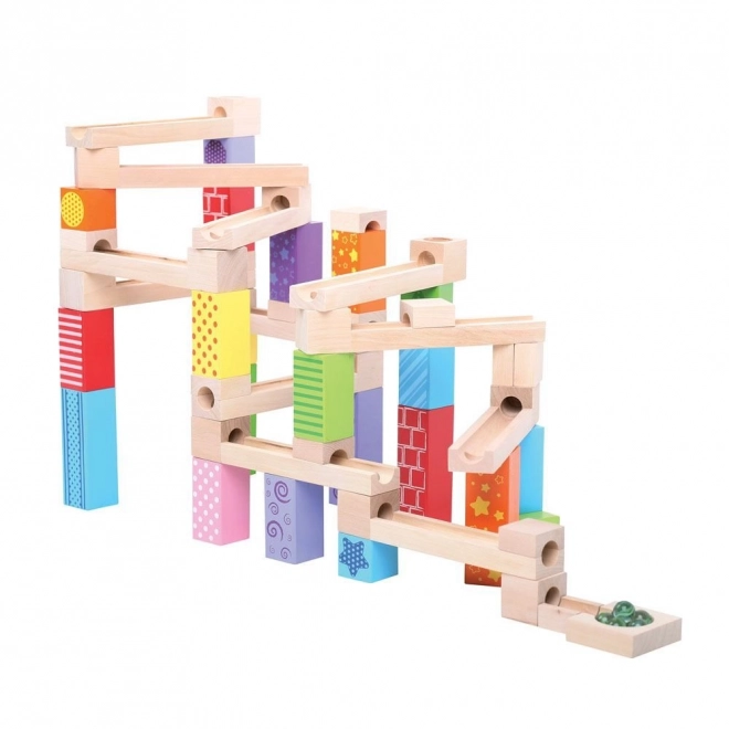 Bigjigs Speelgoed Houten Knikkerbaan Gekleurd