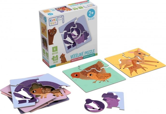 Véééé grote puzzel kleintjes met mama