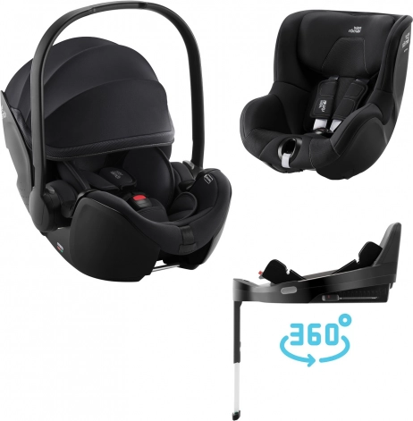 Kinderautostoeltjes set Britax Römer Baby-Safe Pro en Dualfix 5z, Galaxy Black